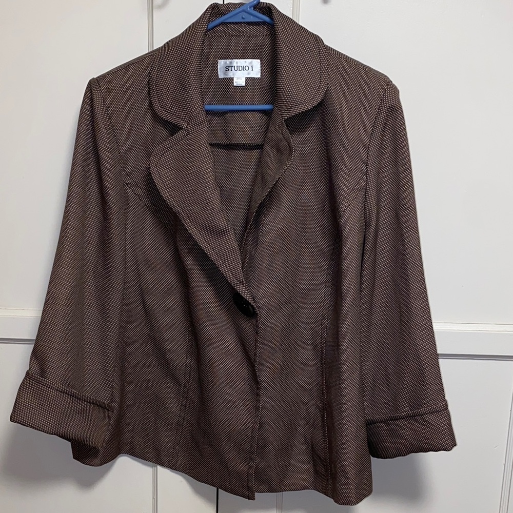 Studio I Women's 20W Dark Brown Blazer